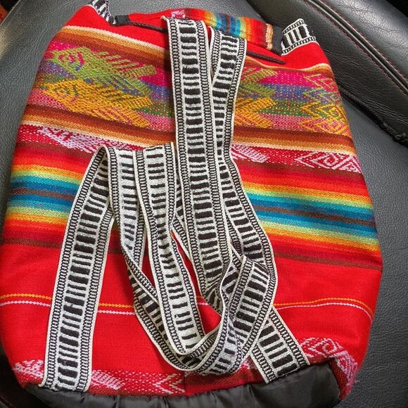 Bahamas Multicolored Back Pack Tote - Picture 4 of 5